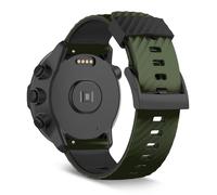 SeaFicco 24mm Cinturini in Silicone Compatibile con Suunto 7 /Suunto 9 /Suunto 9 Baro/Suunto Spartan Sport/Suunto Spartan Sport Wrist HR/Suunto D5 Cinturino di Ricambio (Verde Scuro/Nero)