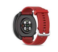 SeaFicco Cinturini in Silicone Compatibile con Polar Pacer/Ignite 2 /Ignite/Unite, Universale 20mm Cinturino di Ricambio Cinturini dell'orologio a Sgancio Rapido Sportivo (L, Rosso)