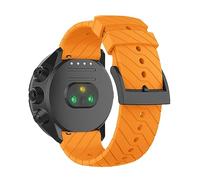 SeaFicco Cinturino Compatibile con Suunto 9/9 Baro / 7 /D5 /Spartan Sport Wrist HR, Universale 24mm Cinturini di Ricambio in Silicone per Orologio (Arancione)