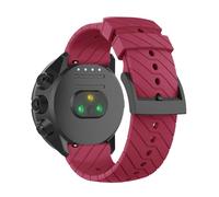 SeaFicco Cinturino Compatibile con Suunto 9/9 Baro /7 / D5 / Spartan Sport Wrist HR, Universale 24mm Cinturini di Ricambio in Silicone per Orologio (Rosso Vino)
