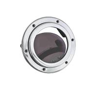 SEAFLO Oblò rotondo serie 02 - Dimensioni del telaio: acciaio inossidabile 316 da 157 mm con trattamento lucidato a specchio, dimensioni ritaglio: vetro acrilico da 120 mm, maniglie push-up in nylon