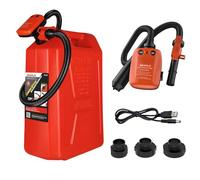 SEAFLO Pompa di trasferimento elettrica ricaricabile automatica della pompa del carburante (portata 2,3 GPM - 3,1 GPM) con tubo di aspirazione lunghezza (465 mm) e tubo flessibile di scarico,