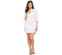 Seafolly Women's Basics Boyfriend Beach Shirt Swimsuit Cover White, Extra Small