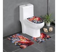 Seafood Close Up Pattern Set Di Tappeti Da Bagno 3 Pezzi Lavabile Tappetino Da Bagno Resistente Zerbino Per La Casa Toeletta Doccia