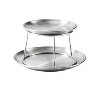 Seafood Tower with Stand - 2-Tier Round Decorative Display Dish,