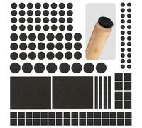 Seaforie Feltrini per Sedie e Mobili 134Pcs, Antiscivolo, Protezione Pavimenti in Legno, 4mm Spessore, Elimina Graffi e Rumore, Feltro Adesivo Forte per Mobili Pesanti,Nero