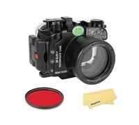 Seafrogs Zv-1 [40M/130Ft] Custodia Per Immersioni Subacquee Della Telecamera Subacquea Per Sony Zv1 Zv-1 Con Sensore Di Rilevamento Delle Perdite, Sistema Di Pompa Del Vuoto-Porto-Nero