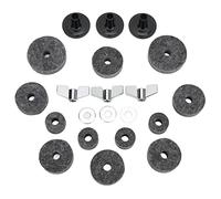 SEAFRONT 21 Pezzi di Ricambio per Piatti, Feltrini, Parti Essenziali del Kit di Batteria per Frizione e Tazza dell'hi-hat, Migliorano la qualità del Suono e le Prestazioni (GREY)