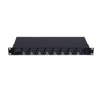 SEAFRONT Amplificatore per Cuffie a 8 Amplificatore per Cuffie Multiporta Splitter per a 8 Vie con Circuito Analogico HiFi e Interruttore Mono Stereo per Performance Dal Vivo (Spina europea)