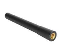 SEAFRONT Antenna per Auto Corta Antenna Radio AM FM in Alluminio con Rivestimento in Plastica Nera 14 X 96 Mm 3 Viti Sostituzione Universale per Auto con Supporto per a Spirale