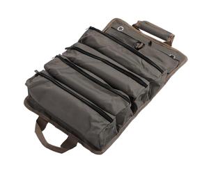 SEAFRONT Borsa Arrotolabile per Attrezzi Organizer in Tessuto Oxford Ispessito per Elettricisti con 6 Tasche e Buste Rimovibili OD Green