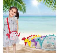 SEAFRONT Borsa da Spiaggia in Rete di Dinosauro, Borsa Portatile Leggera e Resistente per Bambini, Ideale per la Raccolta di Conchiglie e Il Divertimento in Spiaggia, 18 Cm X 10 Cm