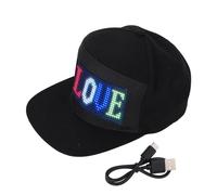 SEAFRONT Cappello LED Programmabile per Editing LED a Colori Controllo App Berretto Baseball Cappello con Segnaletica LED Cappello Intelligente di Dimensioni Regolabili