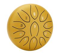 SEAFRONT Chakra Rain Drum da 11 Toni da 6 Pollici in Acciaio Carbone Kit Completo con Mazze da Giardino Rilassante Decoro Esterno (YELLOW)