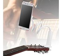 SEAFRONT Clamp/Holder Porta Cellulare per Chitarra, Plastica, Regolabile per Smartphone, Perfetta per Imparare Nuove Canzoni e Lezioni Online (WHITE)