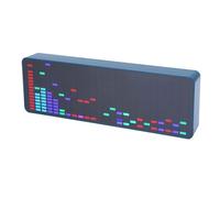 SEAFRONT Display a LED per Spettro Musicale Display per Spettro Musicale Colorato RGB 1624 Segmenti Ritmo Livello di Luce Analizzatore di Pickup Sensore Vocale con Orologio 20 Dinamici