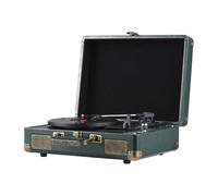 SEAFRONT Giradischi in Vinile Vintage, Fonografo con Registrazione USB, Ad Alta fedeltà per Dischi 7/10/12 Pollici, per la Casa e le Riunioni (GREEN)