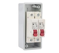 SEAFRONT Interruttore Automatico CA, ABS PC PA66 Scatola Interruttore a 2 Vie con Tipo C MCB 230V 400V IP65 Montaggio su Guida Din per Case Solari Fotovoltaiche Distribuzione di Energia Esterna