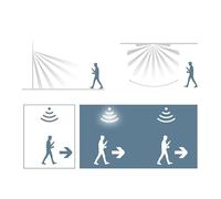 SEAFRONT Interruttore Sensore Corpo Umano a Infrarossi, Modulo a Soffitto Ad Angolo Regolabile per il Controllo della Luce Negli Spazi Pubblici (BLACK)