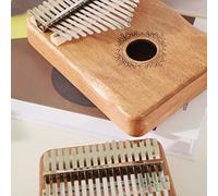 SEAFRONT Kalimba Thumb Piano 17 Tasti, Legno in Mogano, Strumento Musicale Portatile per Bambini e Adulti, per i Principianti e l'apprendimento (Colore di legno)