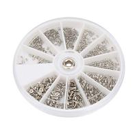 SEAFRONT Kit Assortimento di Viti con Incasso a Croce da 600 Pezzi, Mini Viti a Testa Piatta in Acciaio Inossidabile, Ideali per la Riparazione e la Manutenzione degli Occhiali