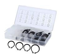 SEAFRONT Kit Circlip, Clamp/Holder di Fissaggio in Metallo, Set di E-Clamp/Holder Esterno con 300 Pezzi per Cuscinetti, Ingranaggi e Pulegge, Dimensioni da 2-32 Mm