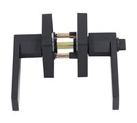 SEAFRONT Leva della Porta in Ottone in Lega Zink Moderna Nera per il Corridoio Dell'armadio di Passaggio, Facile Installare per Porte Interne con Spessore di 35-50 Mm