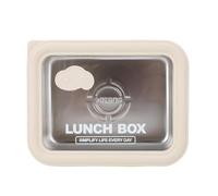 SEAFRONT Lunch Box in Acciaio Inossidabile, Contenitore per Alimenti Riutilizzabile con Coperchio Visibile per Lavoro, Picnic, Campeggio, Viaggi, Contenitori per la Preparazione dei Pasti in Acciaio