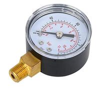 SEAFRONT Manometro Meccanico, Doppia Scala con Quadrante Trasparente, Connessione Inferiore BSPT da 1/8 di Pollice per Aria Olio Acqua (0-160 psi, 0-11 bar)