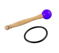 SEAFRONT Martello per Campane Tibetane in Cristallo Manico in Legno Martello in Gomma per la Terapia del Suono Meditazione Yoga Strumenti per il Bilanciamento dei Chakra Garantiscono un (PURPLE)