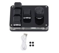 SEAFRONT Mini Tastiera Gioco Meccanico USB C Connessione Blu Switch RGB LED 4 Tasta 1 Manopola Tastiera per i Concerti Incontri Giochi di Incontri