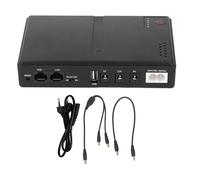 SEAFRONT Mini UPS Batteria Backup Alimentazione Affermazione UNINTERURFERIBILE FORNITURA con Batteria Integrata 10400 MAh 36W Uscita Doppia per di Sicurezza (Spina europea)