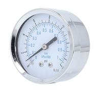 SEAFRONT Misuratore di Pressione Assiale, Doppia Scala da 0 a 1 Bar da 0 a 15 Psi, Quadrante 1/4 Pollici NPT 2,5 Pollici con Coperchio Trasparente per Sistemi di Alimentazione Aria