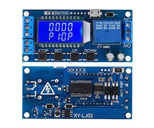 SEAFRONT Modulo relè Ritardo, Display LCD, Actuator Alto/basso, Funziona a 6-30 V, Controllo Timer per Automazione Industriale