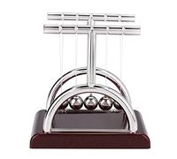 SEAFRONT Newton's Balance Balls Toy, 9.2cm Steel Pendulum | Trasferimento di quantità di moto e di energia, effetti di smorzamento dell\'attrito, sollievo dallo stress del suono