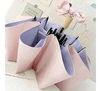 SEAFRONT Ombrellone Pieghevole, Ombrellone per Protezione Solare in Gomma Nera di Colore Puro con Blocco per Viaggi e Uso Esterno (rosa e viola)