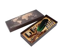 SEAFRONT Penna per Calligrafia, Elegante Intagliata e Acciaio Inossidabile, Pennini Intricati per Stili Gotico e Italiano, Ideale per Adulti e Regali (GREEN)