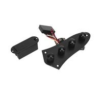 SEAFRONT Piastra di Controllo Precablata per Chitarra Gruppo Piastra di Controllo Preamplificatore EQ a 3 Bande Precablato con Interruttore Push Pull Passivo Attivo e Guadagno di 15 DB (BLACK)