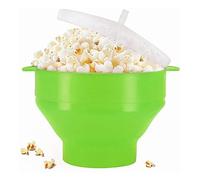 SEAFRONT Popper per Popcorn per Microonde Ciotola per Popcorn Pieghevole in Silicone con Manico Coperchio 9,4 X 7,9 X 5,7 Pollici Design Pieghevole per Forno a Microonde Dormitorio da Viaggio per