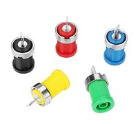 SEAFRONT Presa a Banana per Montaggio a Pannello da 10 Pezzi, Jack Placcato in Ottone da 4 Mm per il Massimo Trasferimento del Segnale, con Dado per Fissaggio Sicuro e Resistenza Alle