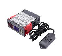 SEAFRONT Regolatore di umidità della Temperatura Termostato con Display Digitale Custodia in ABS 12V 24V 110V 220V AC Sensore Integrato a Doppio Schermo da 4°F a 176°F per Macchine Ad Acqua di (24V)