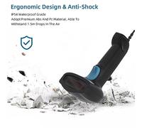 SEAFRONT Scanner di Codici a Barre Portatile Wireless, Scanner Cablato USB 1D con 200 Scansioni Al Secondo per la Vendita Al Dettaglio di Magazzini Logistici di Supermercati (U-1W)