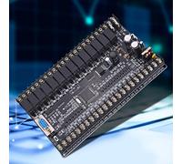 SEAFRONT Scheda di Controllo Industriale PLC, CPU a 32 Bit, FX1N 32MRT, Flessibile per Varie Applicazioni di Controllo Automatico (32MRT+458+2AD+Orologio)