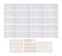 SEAFRONT Scheda di Retroilluminazione a LED da 20 Pezzi 40W 400LED 2700K 6000K Pannello LED Collegabile Flessibile Sottile Flessibile a Due Colori con Supporto Adesivo e Connettori