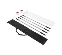 SEAFRONT SEAFRONT Kit Palo Barriera Antipolvere per Ristrutturazione, Lega di Alluminio Regolabile, Facile da Installare, 4 Pali Telescopici 112,5-300 Cm con Pellicola in PE per Lavori di