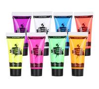 SEAFRONT Set Colori per il Corpo Luce Nera Fluorescente per il Viso Effetto Neon Trucco Sicuro Non a Base d'acqua Si Illumina Al Buio, Tubo da 10 Ml Colori Vivaci per Halloween Party Carnevale