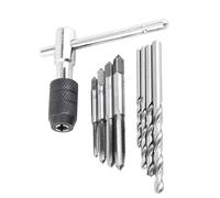 SEAFRONT Set di 9 Chiavi a T per Cuscinetti, Utensili per Filettatura Manuale in Acciaio con 4 Maschi e 4 Punte da Trapano per Filettatura Metrica Standard, Fai da Te e Uso Professionale