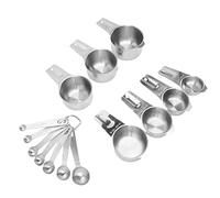 SEAFRONT Set di Misurini da 14 Pezzi, Acciaio Inossidabile, Impugnatura Ergonomica, Strumento da Salvaspazio per Cucinare e Cuocere Al Forno