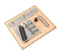 SEAFRONT Set Pickup per Chitarra Piastra di Controllo in Ottone Nero Cromato Accessori per Strumenti Musicali per Chitarra Elettrica (cromo nero)