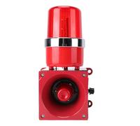 SEAFRONT Sirena con Luce Sonora Industriale Volume 120 DB Luce Stroboscopica a LED Custodia in Lega di Alluminio IP56 Fissaggio a Vite per Officina di Fabbrica Cantiere Scuola (Spina europea)